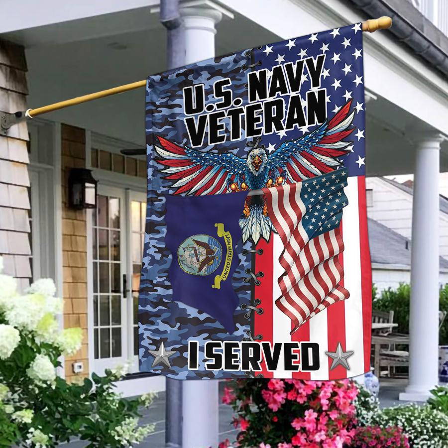 US Navy Veteran I Served Flag, United State Navy Veteran Flag