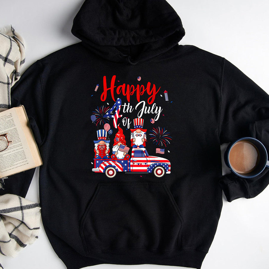 Independence Day Shirt US Flag Firework Three Gnomes 4th Of July Independence Day T-Shirt