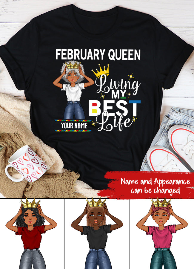 February Birthday Shirt, Custom Birthday Shirt, Queens Born In February, February Birthday Gifts, February shirts for Woman