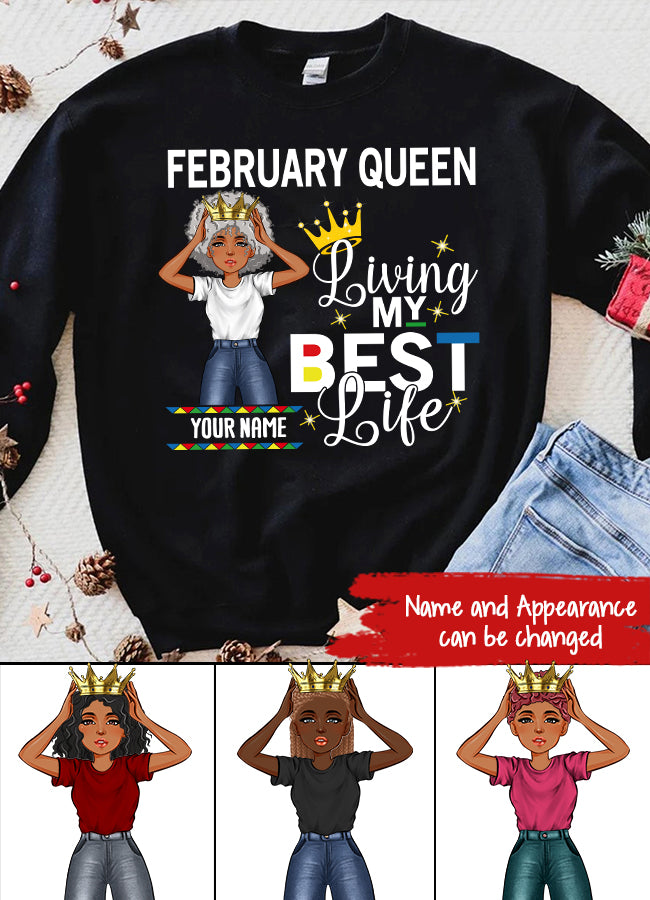 February Birthday Shirt, Custom Birthday Shirt, Queens Born In February, February Birthday Gifts, February shirts for Woman