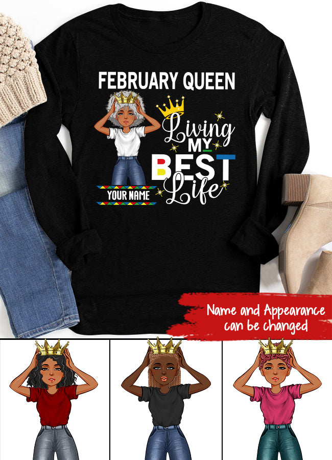 February Birthday Shirt, Custom Birthday Shirt, Queens Born In February, February Birthday Gifts, February shirts for Woman
