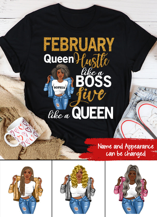 February Birthday Shirt, Custom Birthday Shirt, Queens Born In February, February Birthday Gifts, February shirts for Woman