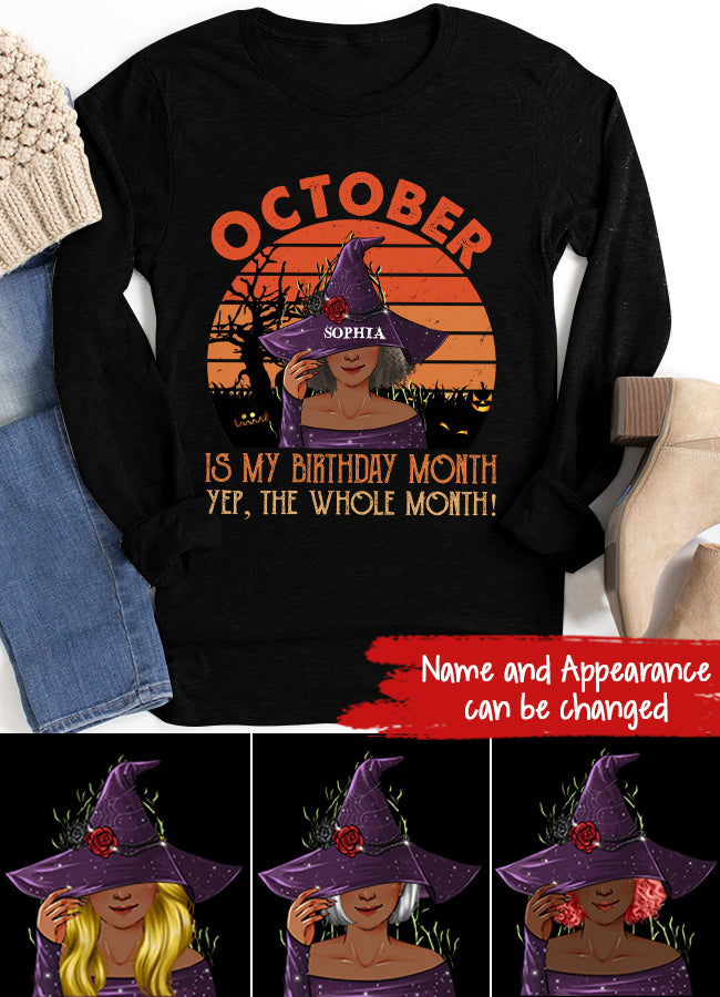 October Birthday Shirt, Custom Birthday Shirt, Queens Born In October, October Birthday Shirts For Woman, October Birthday Gifts, Halloween Gift