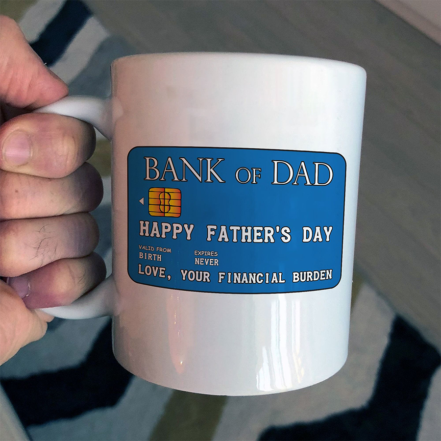 Bank And Dad Coffee Mugs, Wolf coffee mug, Happy Father Day Mug, Father‘s Day Mug, Funny Dad Coffee Mugs, Fathers Day Cup, Father Day Gift, Coffee Cups