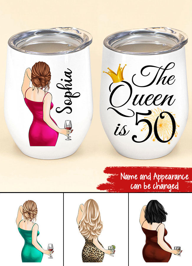 Personalized 50th Birthday Gifts, Personalized Wine Tumbler - 1972 50th Birthday Wine Tumbler, 50th Gift Ideas For Her