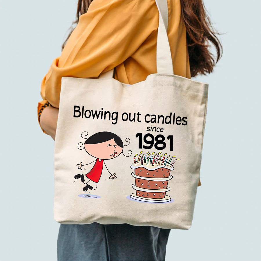 41st Birthday, Fabulous Since 1981 Turning 41 Birthday, Gifts For Women Turning 41, 41 And Fabulous Tote Bag - Birthday Gift For Her, Girl, Woman