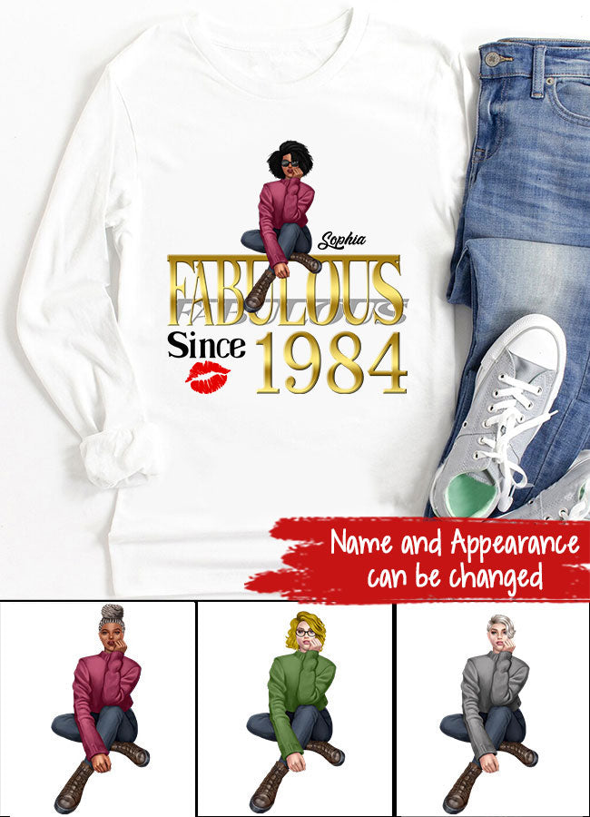 39th birthday shirts for her, Personalised 39th birthday gifts, 1984 t shirt, 39 and fabulous shirt, 39th birthday shirt ideas, gift ideas 39th birthday woman