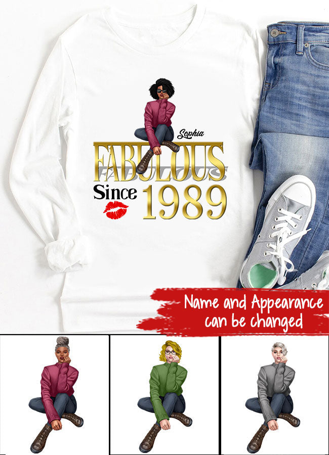 34th birthday shirts for her, Personalised 34th birthday gifts, 1989 t shirt, 34 and fabulous shirt, 34th birthday shirt ideas, gift ideas 34th birthday woman
