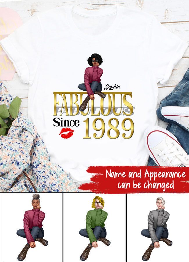 34th birthday shirts for her, Personalised 34th birthday gifts, 1989 t shirt, 34 and fabulous shirt, 34th birthday shirt ideas, gift ideas 34th birthday woman