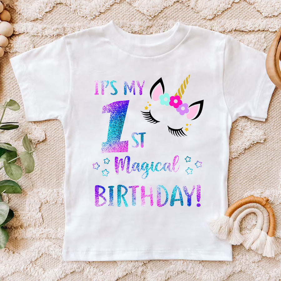 First Birthday Shirt, 1st Birthday Shirt, Girl, One Birthday Shirt, 1st Birthday T Shirt, Unicorn 1st Birthday Shirt, Best T Shirts 2021, Baby Shirt