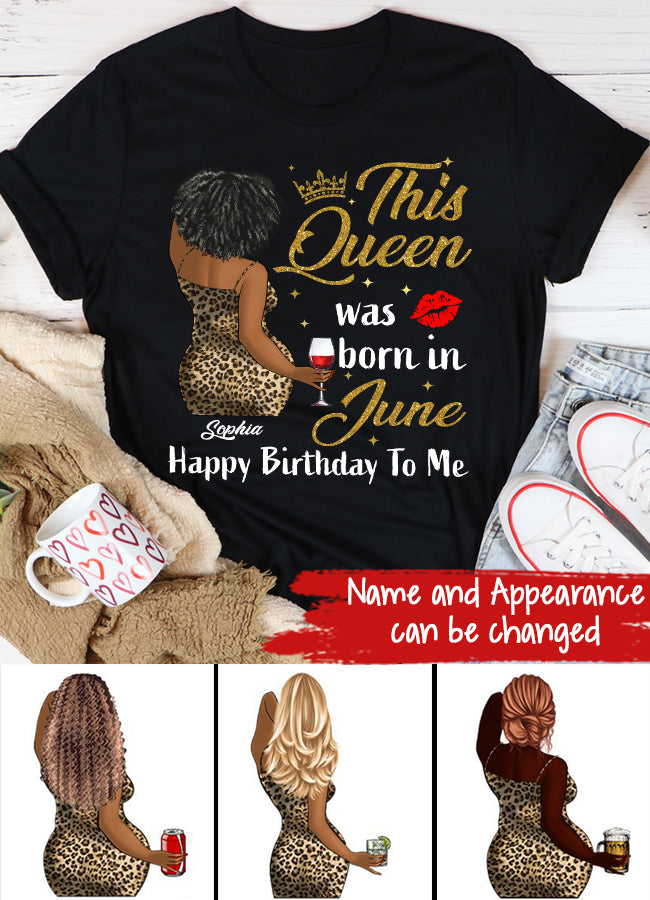June Birthday Shirt, Custom Birthday Shirt, Queens Born In June, June Birthday Shirts For Woman, June Birthday Gifts