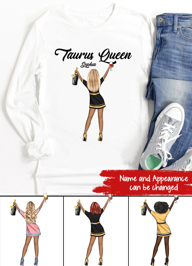 Personalized Zodiac Diva, Custom Birthday Shirt, Birthday Queen T Shirt, Taurus T Shirt For Woman, Living My Best Life