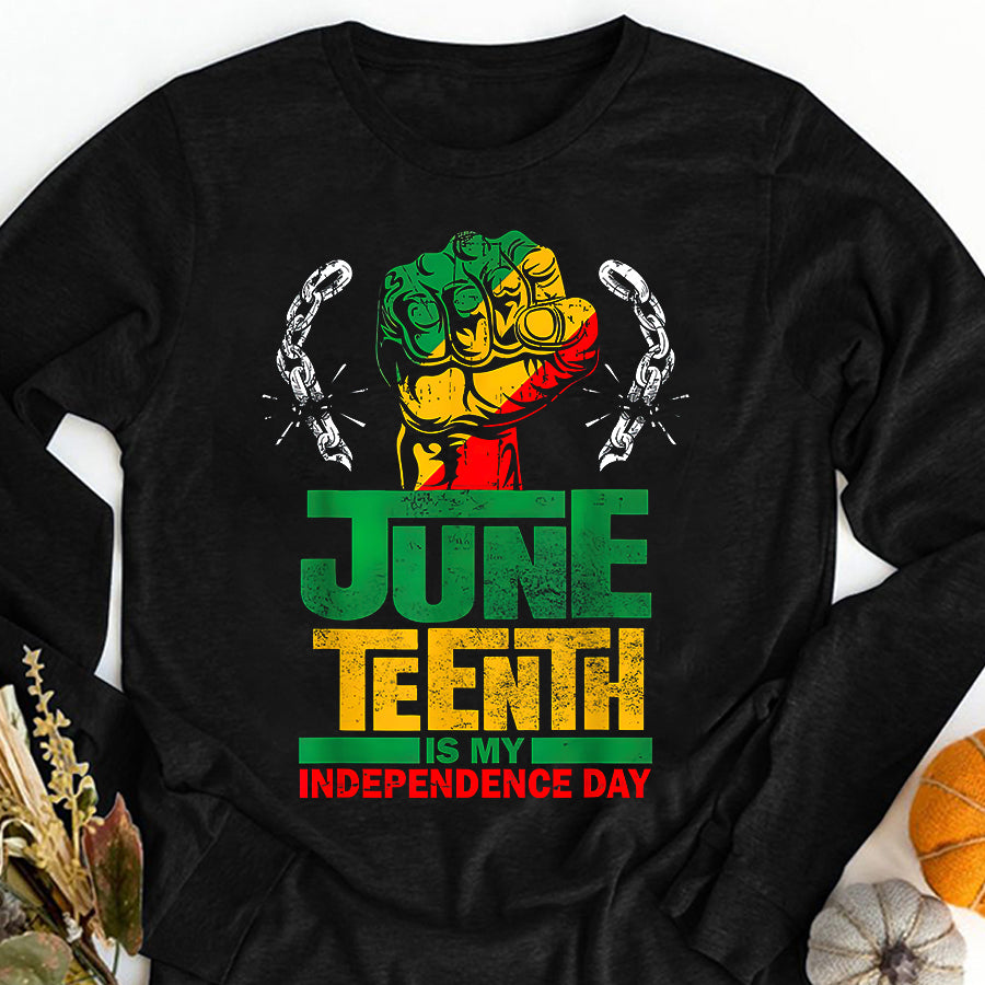 Juneteenth Shirt Juneteenth Is My Independence Day Black King Queen T-Shirt