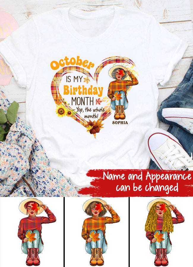 October Birthday Shirt, Custom Birthday Shirt, Queens are Born In October, October Birthday Shirts For Woman, October Birthday Gifts