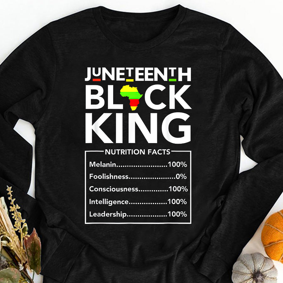 Juneteenth Shirt Juneteenth Black King Melanin Dad Fathers Day Men Father Fun T-Shirt