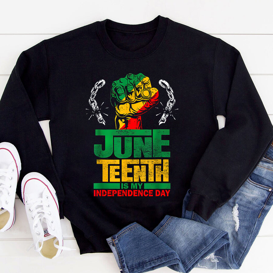 Juneteenth Shirt Juneteenth Is My Independence Day Black King Queen T-Shirt