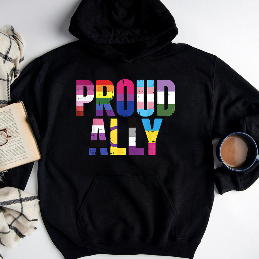 LGBT Shirts, Rainbow Pride Shirt, Proud Ally LGBTQ Lesbian Gay Bisexual Trans Pan Queer Gift T-Shirt
