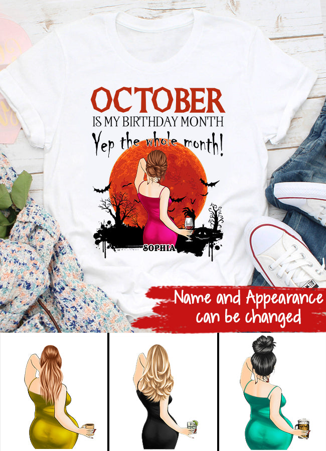 October Birthday Shirt, Custom Birthday Shirt, Queens are Born In October, October Birthday Shirts For Woman, October Birthday Gifts