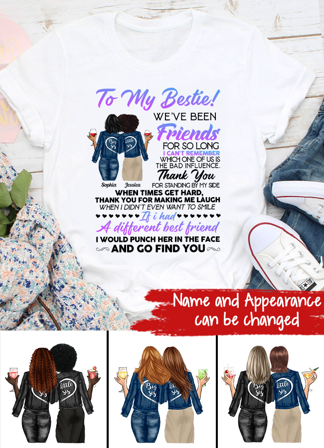 Personalized T Shirt, Sister Shirt, Gifts For Best Friends, Best Friend Shirts, Big Sister Shirt, Friend Shirt, Friends T Shirt Women