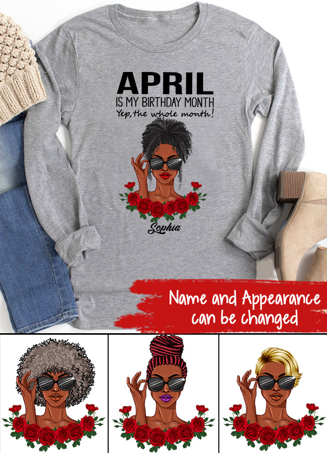 April Birthday Shirt, Custom Birthday Shirt, Queens Born In April, April Birthday Gifts, April shirts for Woman