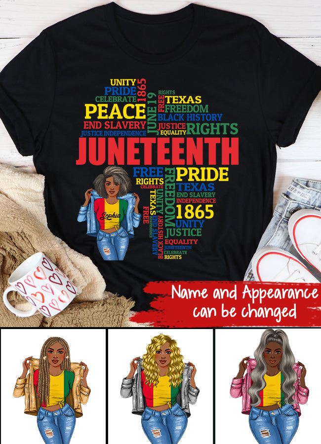 Juneteenth Shirt, Custom Juneteenth Shirt, Freedom Juneteenth June 19th 1865 Black Freedom Independence T-Shirt