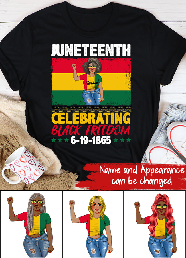 Juneteenth Shirt, Custom Juneteenth Shirt,  Juneteenth Celebrate Black Freedom T-Shirt