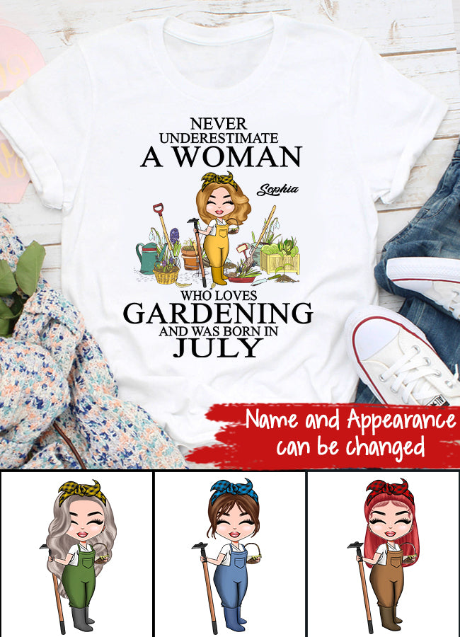 July Birthday Shirt, Birthday Gift For Gardening Lover, Custom Birthday Shirt, Queens Born In July, July Birthday Gifts, July Shirts For Woman