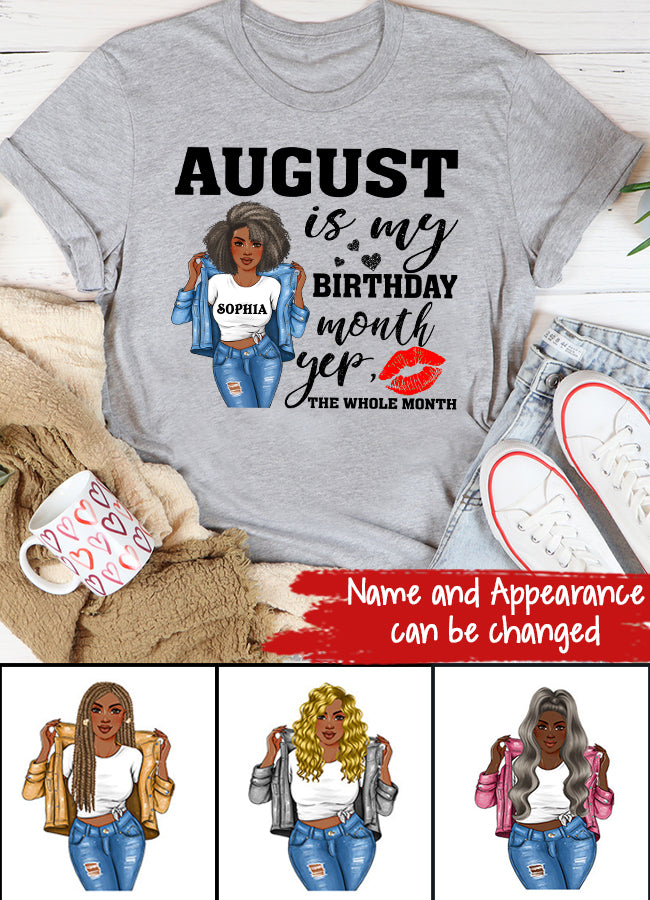 August Birthday Shirt, Custom Birthday Shirt, Queens Born In August, August Birthday Shirts For Woman, August Birthday Gifts