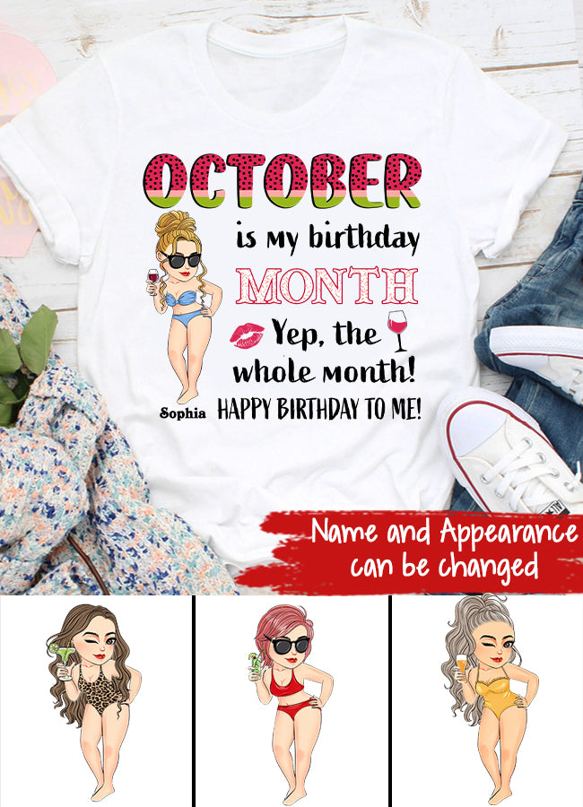 October Birthday Shirt, Custom Birthday Shirt, Queens are Born In October, October Birthday Shirts For Woman, October Birthday Gifts
