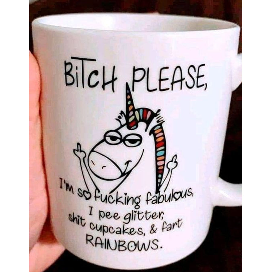 Rainbow Mug, Bitch Please Mug, Rainbow Unicorn Mug, Funny Coffee Mugs, Coffee Cups
