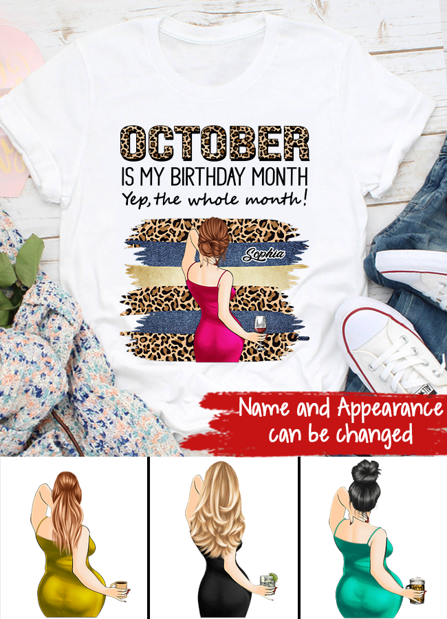 October Birthday Shirt, Custom Birthday Shirt, Queens are Born In October, October Birthday Shirts For Woman, October Birthday Gifts