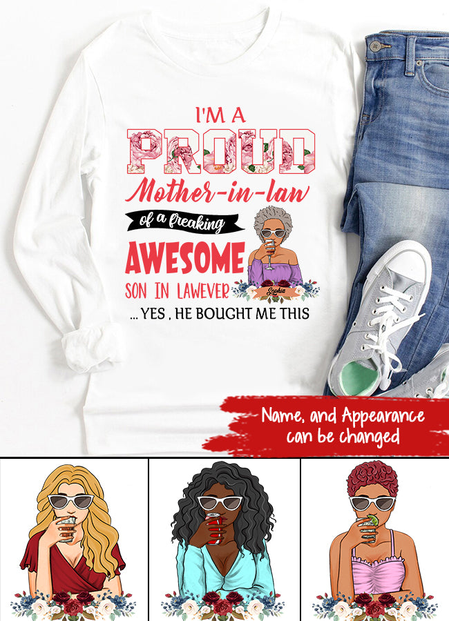 Mother In Law Shirt, Personalized Mothers Day Shirts, Mothers Day Shirt, Mother&#39;s Day Gifts For Mother In Law, Awesome Mother In Law T Shirt, First Mothers Day Gift, Mother Day Gift