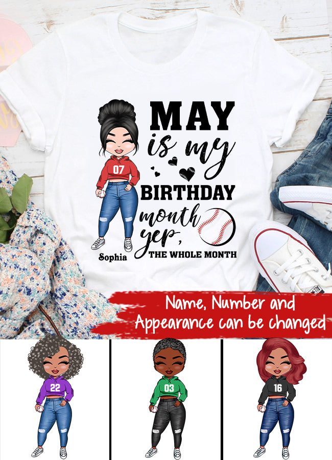 May Birthday Shirt, Custom Birthday Shirt, Queens Born In May, May Birthday Gifts, May Shirts For Woman, Birthday Gift For Baseball Lover