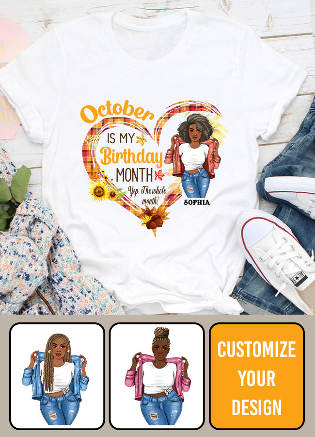 October Birthday Shirt, Custom Birthday Shirt, Queens are Born In October, October Birthday Shirts For Woman, October Birthday Gifts