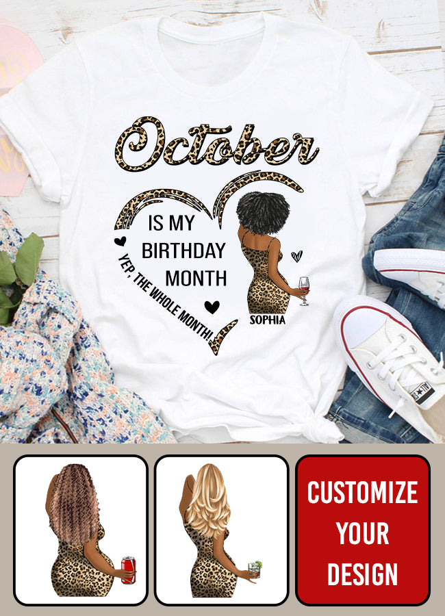 October Birthday Shirt, Custom Birthday Shirt, Queens are Born In October, October Birthday Shirts For Woman, October Birthday Gifts copy