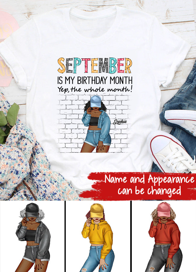 September Birthday Shirt, Custom Birthday Shirt, Queens are Born In September, September Birthday Shirts For Woman, September Birthday Gifts