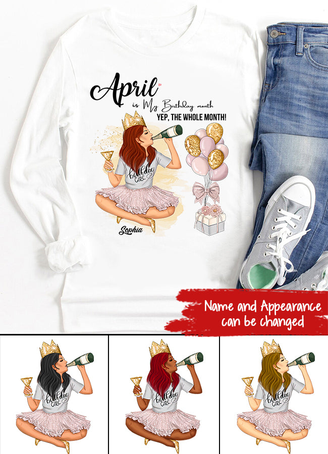 April Birthday Shirt, Custom Birthday Shirt, Queens Born In April, April Birthday Shirts For Woman, April Birthday Gifts