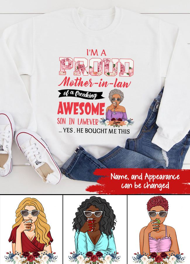 Mother In Law Shirt, Personalized Mothers Day Shirts, Mothers Day Shirt, Mother&#39;s Day Gifts For Mother In Law, Awesome Mother In Law T Shirt, First Mothers Day Gift, Mother Day Gift