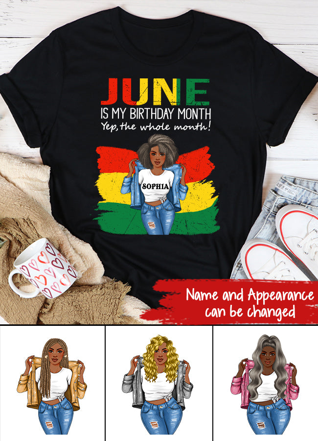 June Birthday Shirt, Custom Birthday Shirt, Queens Born In June, June Birthday Shirts For Woman, June Birthday Gifts
