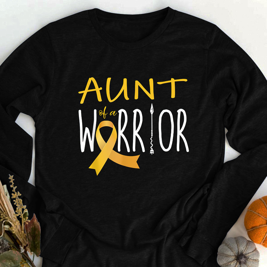 Childhood Cancer Awareness Shirt Childhood cancer awareness Aunt of a warrior T-Shirt