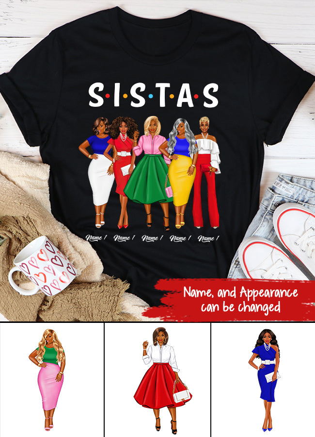 S.i.s.t.a.s Shirt, Afro Women Shirts, Sistas Sisters Shirt, Afro Women Together, Black Woman, Soror Shirt.