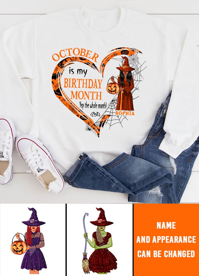 Custom October Birthday Shirt For Woman, Queens are Born In October Gifts, Melanin Afro Woman Shirt, Black Girl Tee, Afro Queen Gift
