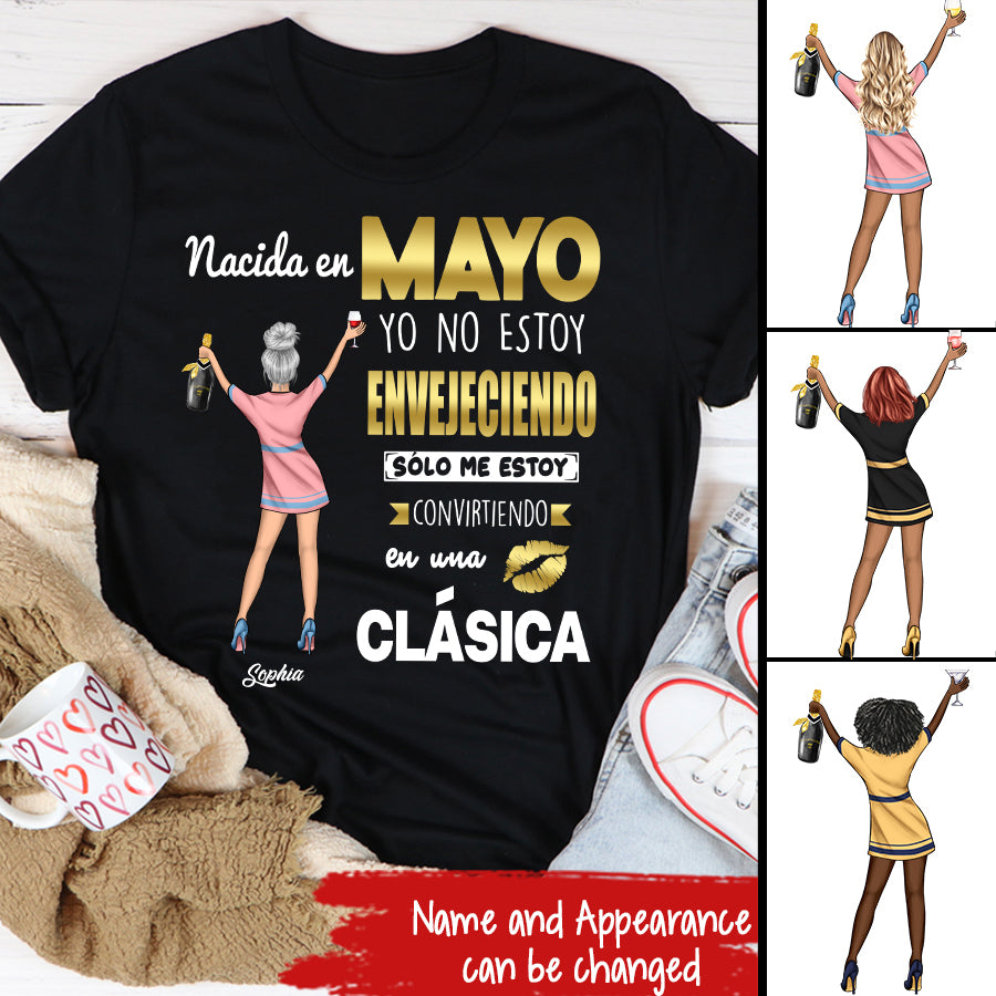 Camisa De Cumpleaños De Mayo, Camisa De Cumpleaños Personalizada, Reinas Nacidas En Mayo, Regalos De Cumpleaños De Mayo, Camisas De Mayo Para Mujeres