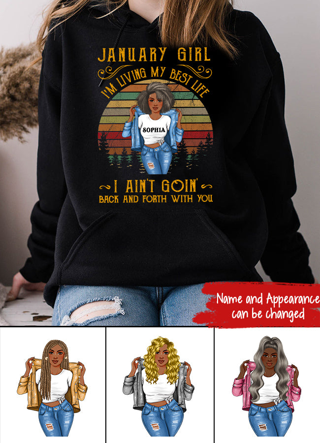 Custom January Birthday Shirt For Woman, Queens Are Born In January Gifts, Melanin Afro Woman Shirt, Black Girl Tee, Afro Queen Gift