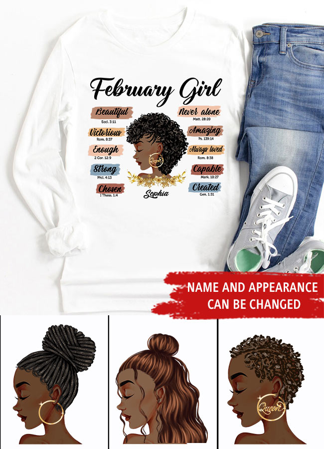 February Birthday Shirt, Custom Birthday Shirt, Queens are Born In February, February Birthday Shirts For Woman, February Birthday Gifts