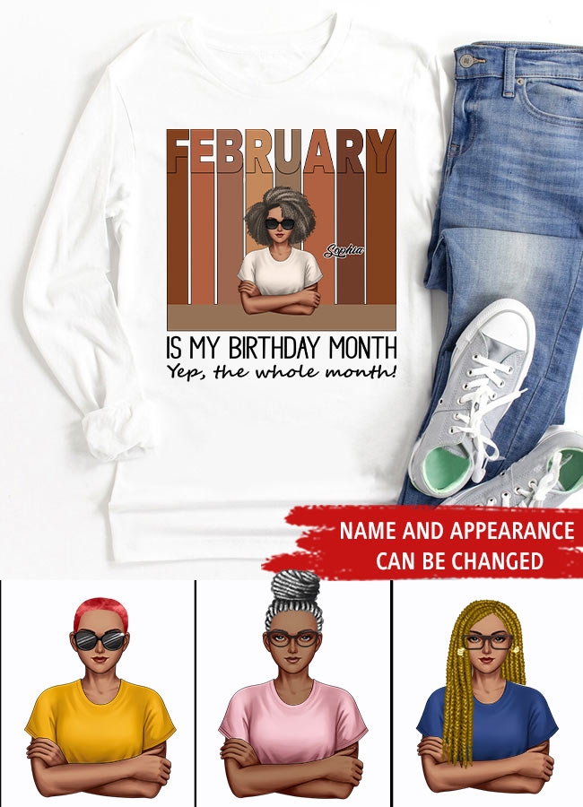 February Birthday Shirt, Custom Birthday Shirt, Queens was Born In February, February Birthday Shirts For Woman, February Birthday Gifts