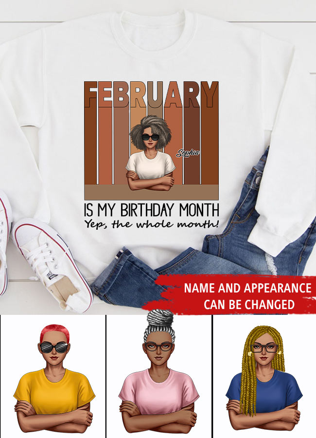 February Birthday Shirt, Custom Birthday Shirt, Queens was Born In February, February Birthday Shirts For Woman, February Birthday Gifts