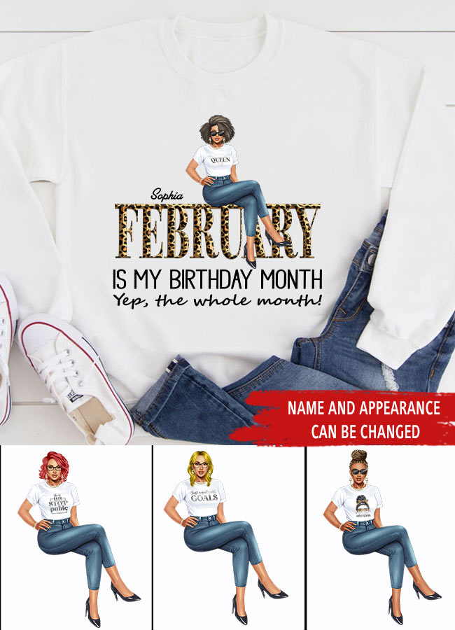 February Birthday Shirt, Custom Birthday Shirt, Queens was Born In February, February Birthday Shirts For Woman, February Birthday Gifts