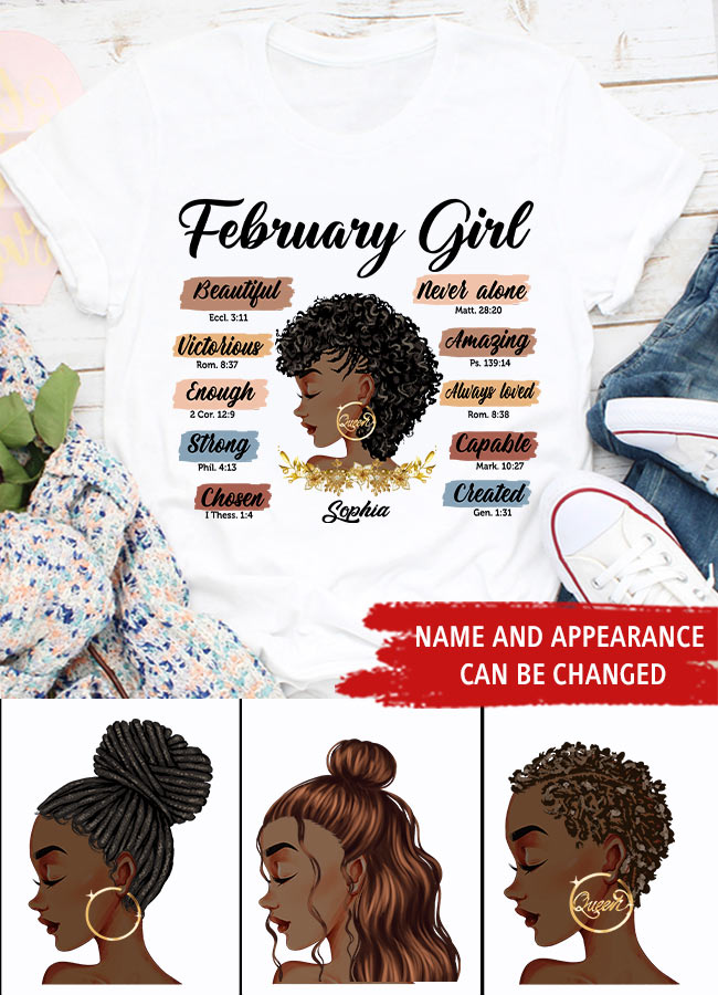 February Birthday Shirt, Custom Birthday Shirt, Queens are Born In February, February Birthday Shirts For Woman, February Birthday Gifts