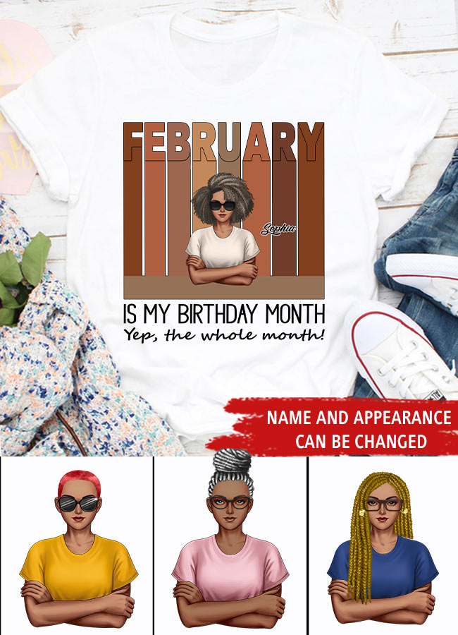 February Birthday Shirt, Custom Birthday Shirt, Queens was Born In February, February Birthday Shirts For Woman, February Birthday Gifts